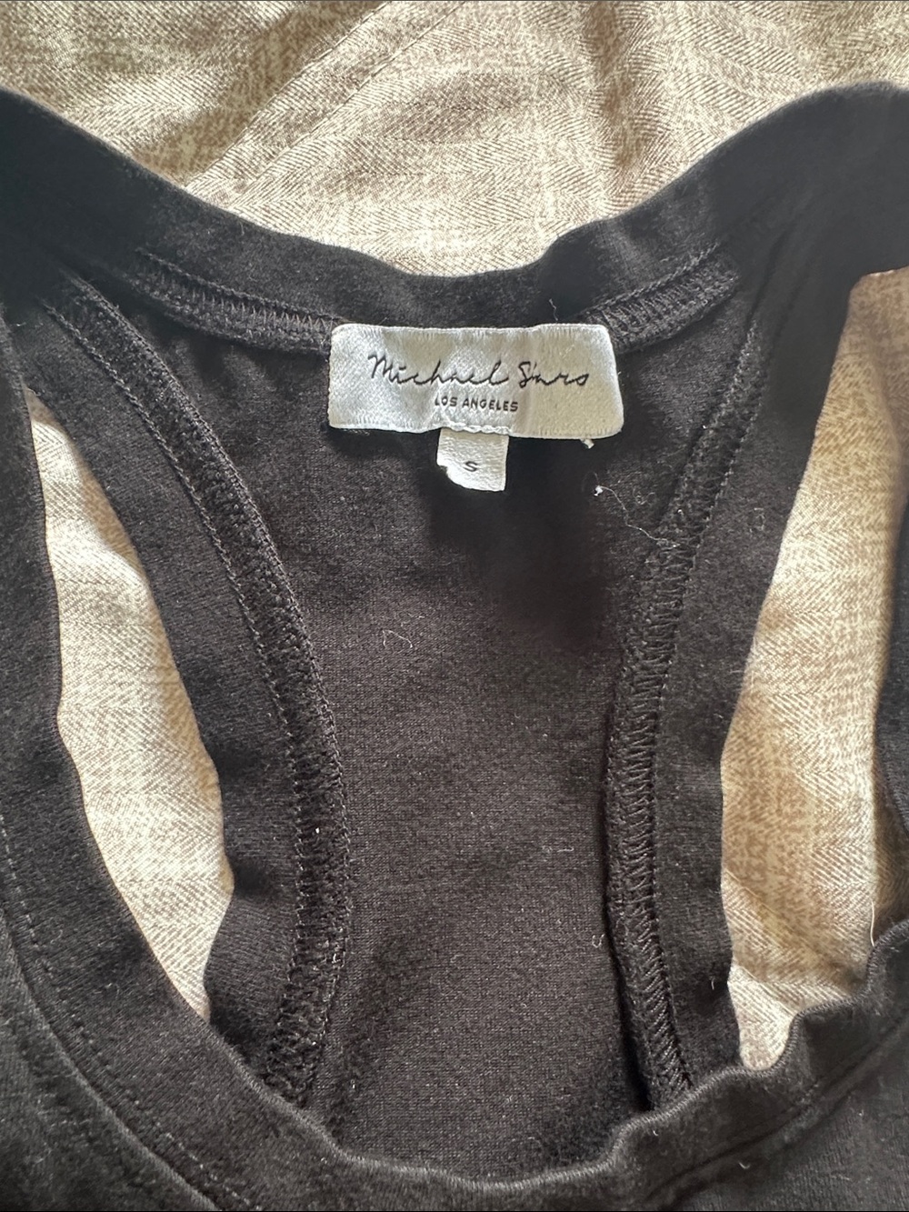 Black Ribbed Racerback Crop Tank Top - Picture 3 of 4